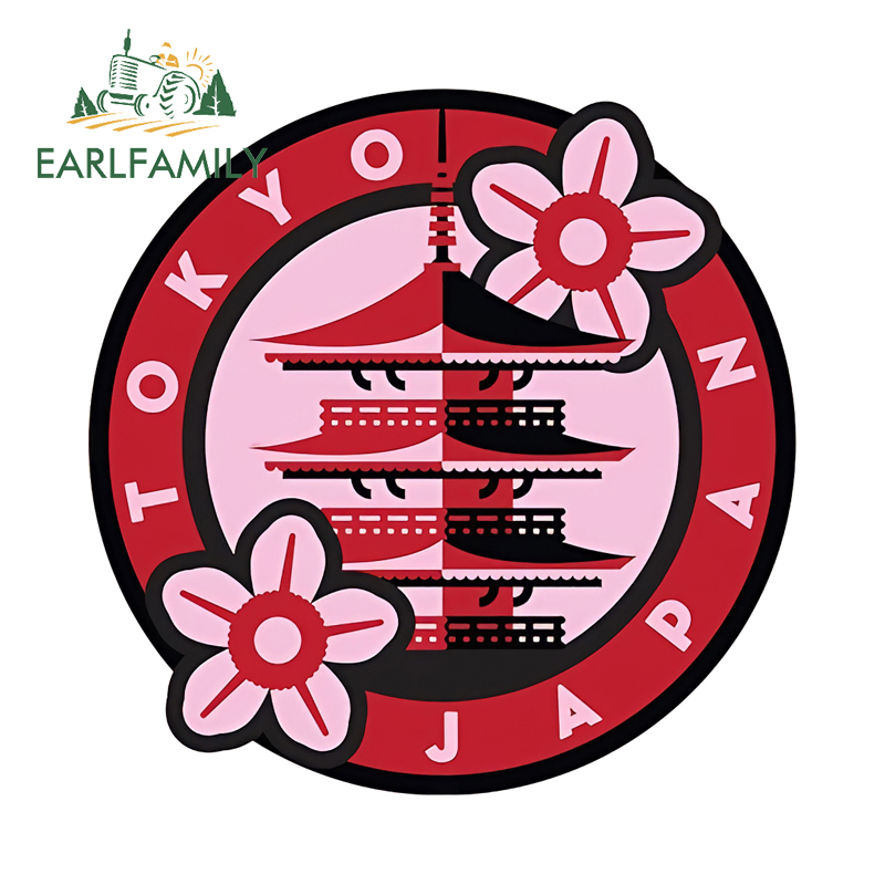 Car Accessories In Tokyo - EARLFAMILY Kolorowe Japonia Tokio Logo Naklejki